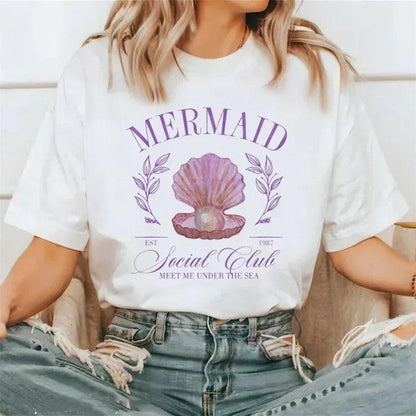 mermaid social club t-shirt - basil boutique