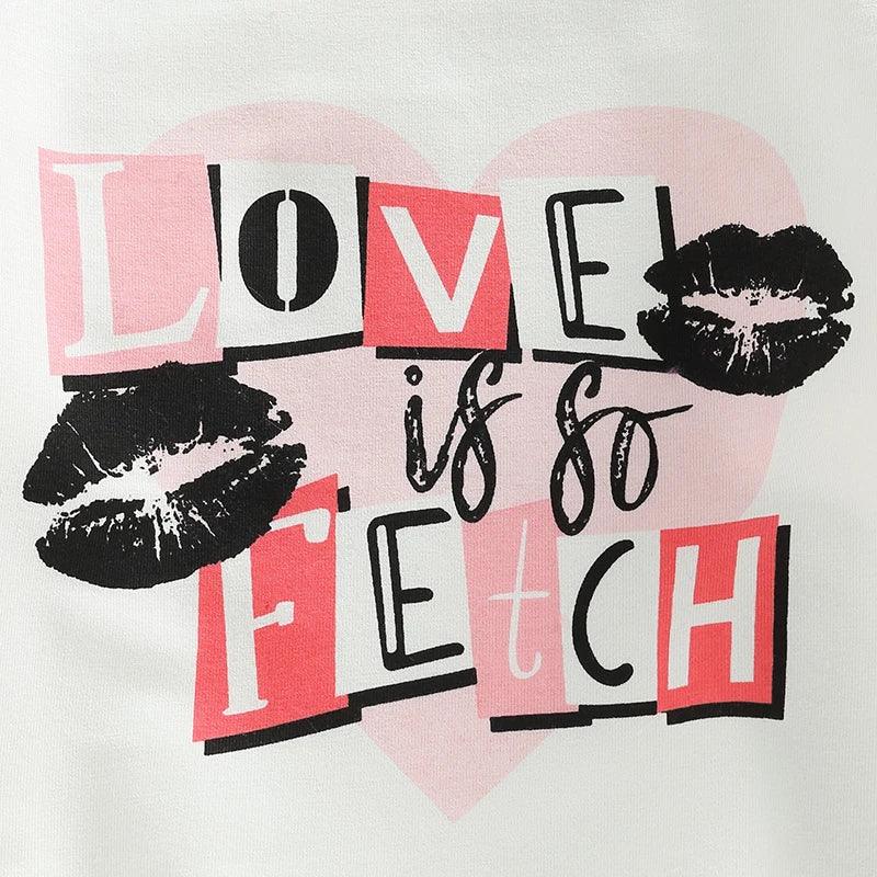 love is so fetch kids long sleeve t-shirt