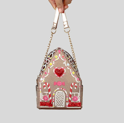 gingerbread house crossbody bag