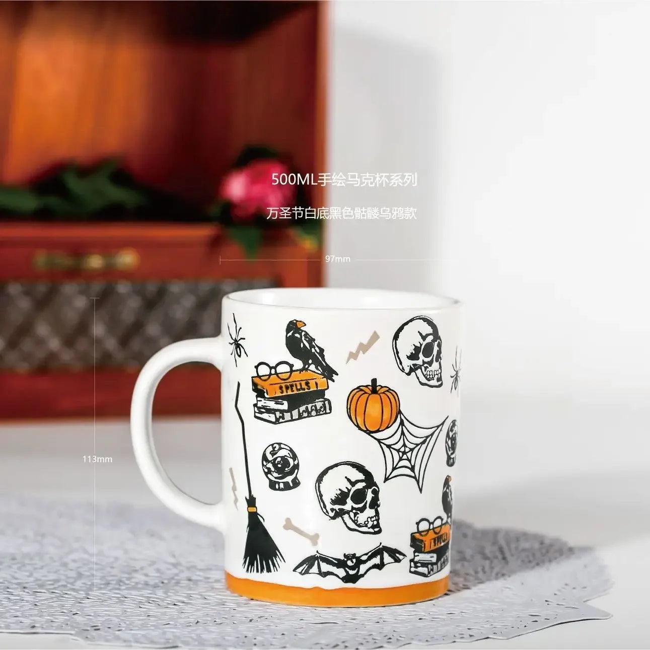 halloween ceramic mugs - basil boutique