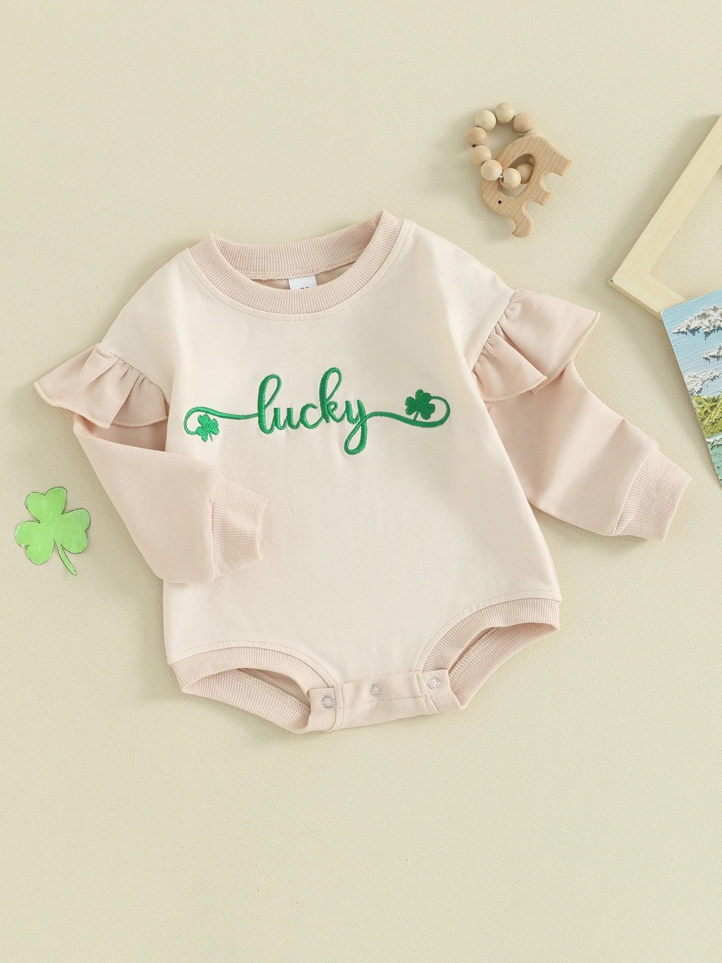 lucky shamrock onesie