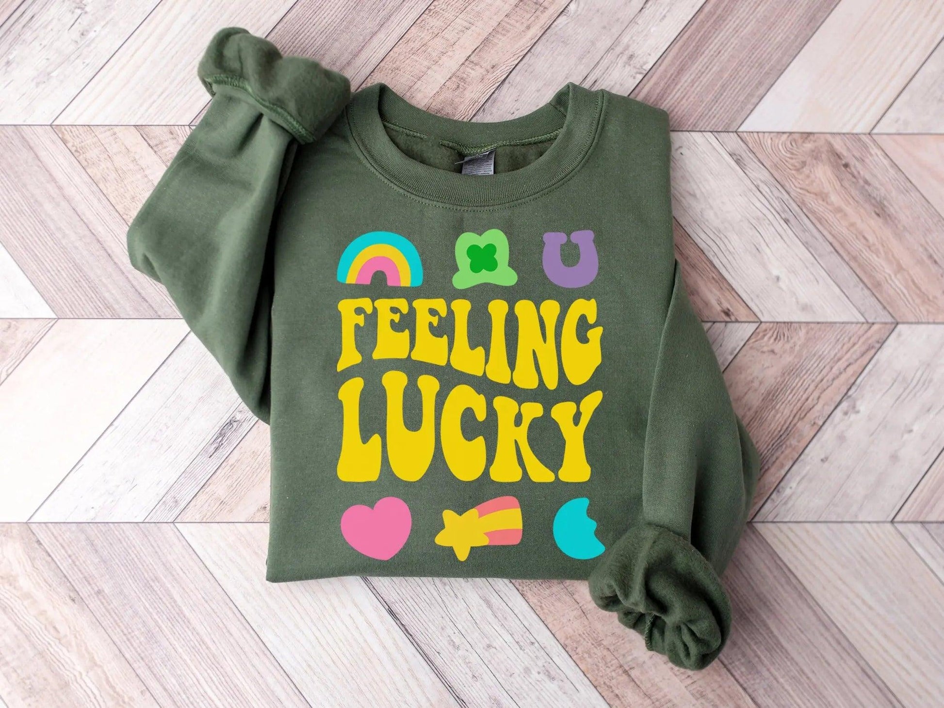 feeling lucky long sleeve t-shirt - basil boutique