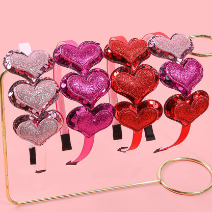 sweet heart glitter headband