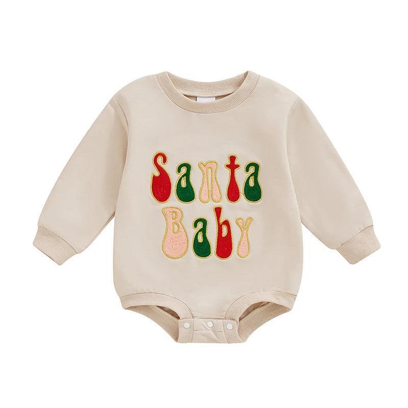 santa baby retro onesie - basil boutique