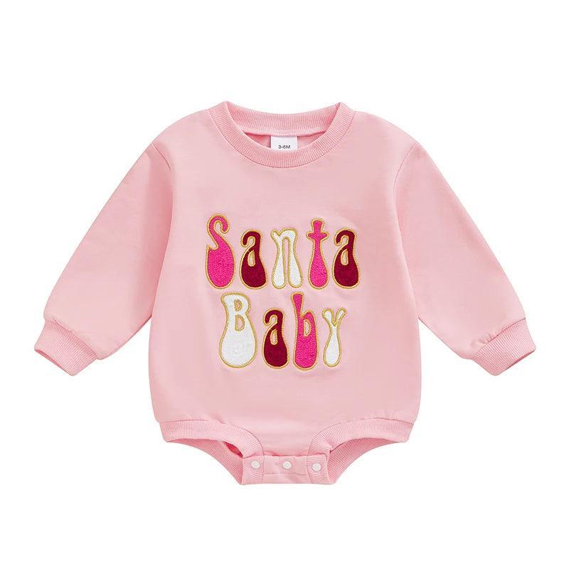 santa baby retro onesie - basil boutique