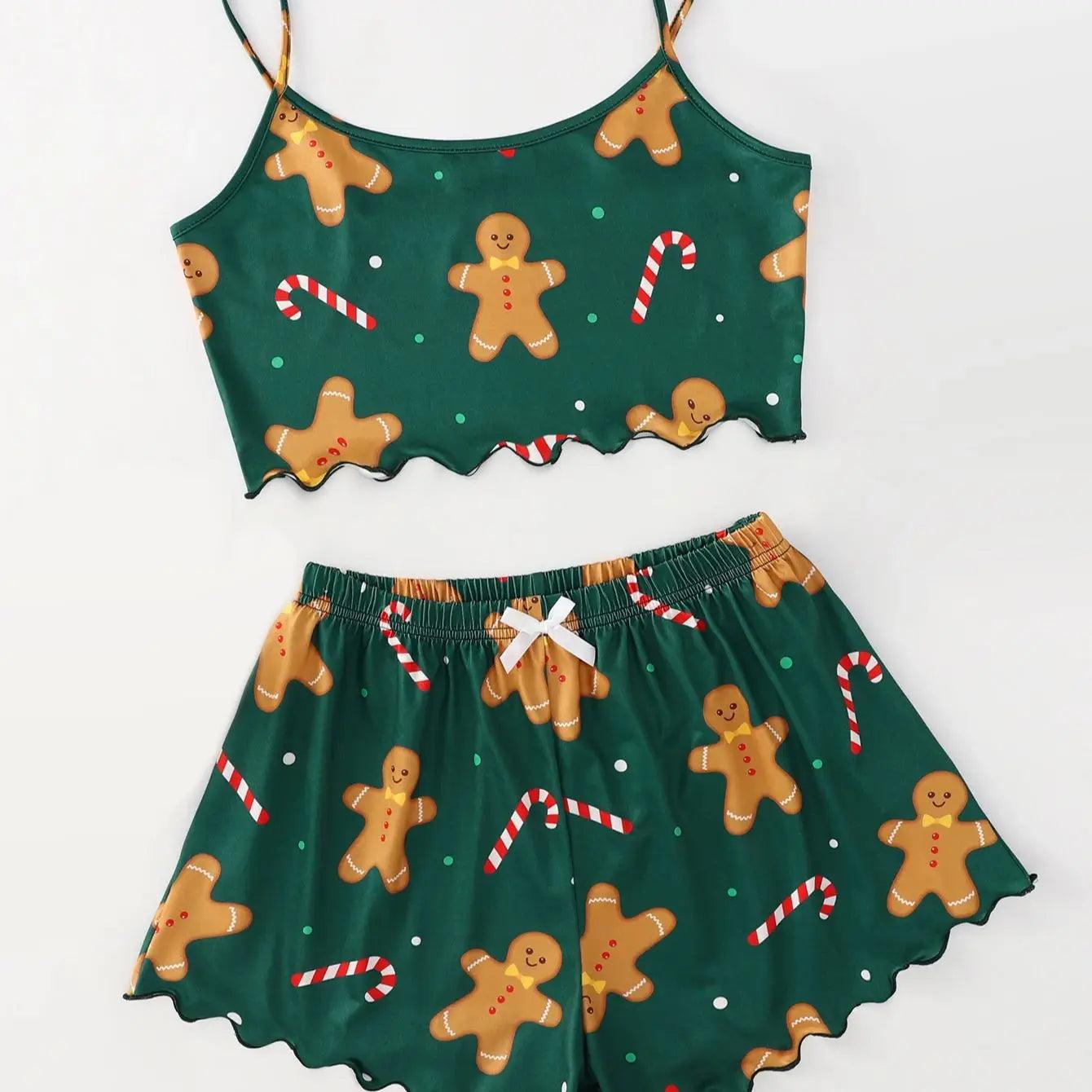 gingerbread cookie pajamas - basil boutique