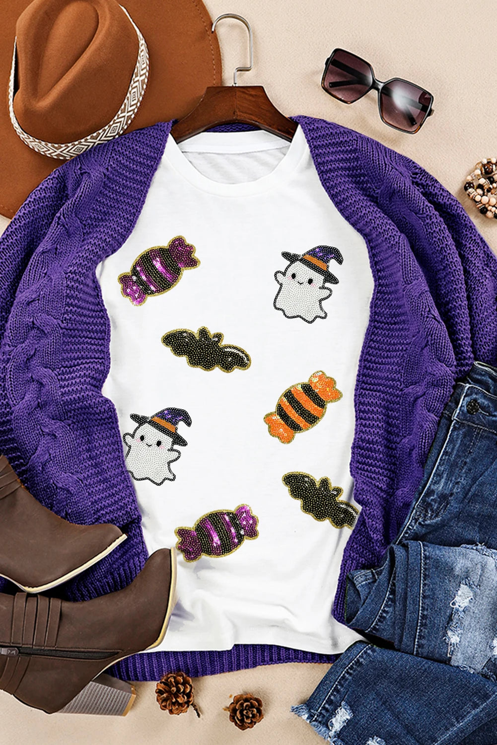 halloween spirit sequin tops