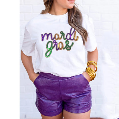 mardi gras sequin top