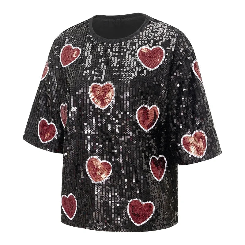 love is all around sequin top