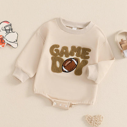 game day football retro onesie - basil boutique