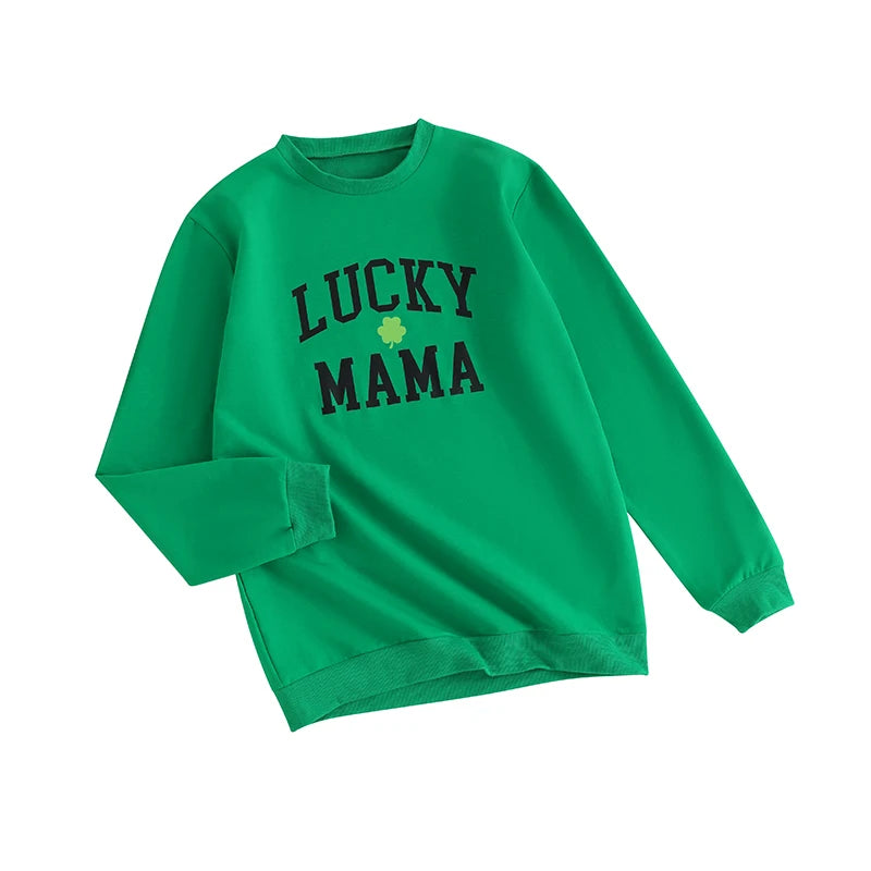 lucky dude + mama matching crew sweatshirts - basil boutique