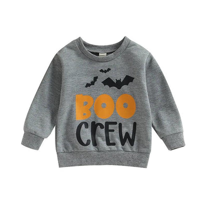 boo crew kids crew sweatshirt - basil boutique