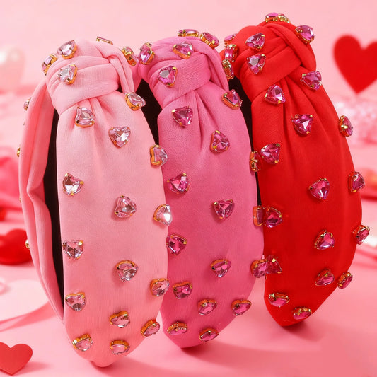 heart rhinestone headband