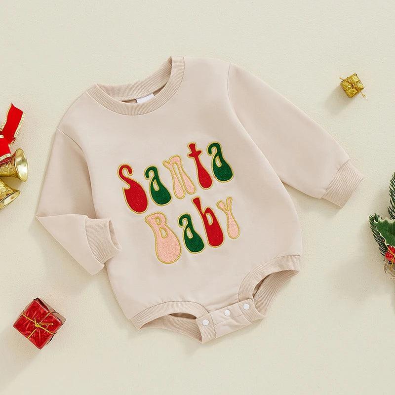 santa baby retro onesie - basil boutique