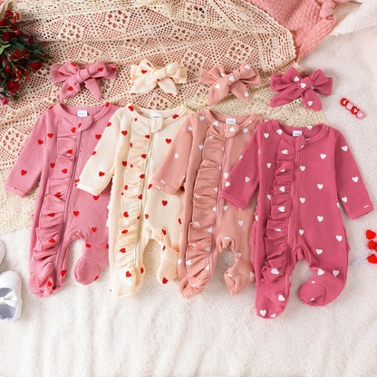 heart ruffle onesie