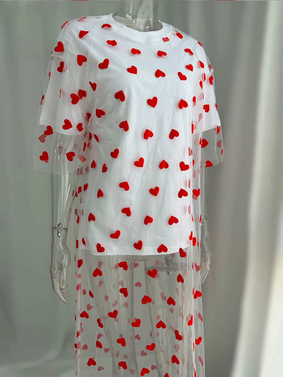 heart mesh tops + dresses