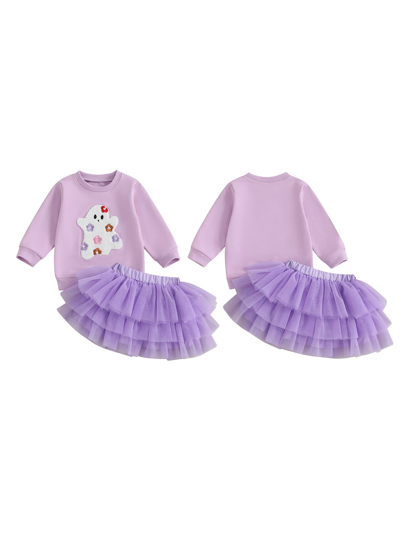 grovvy ghost tulle kids outfit
