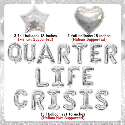 quarter life crisis balloon banner - basil boutique