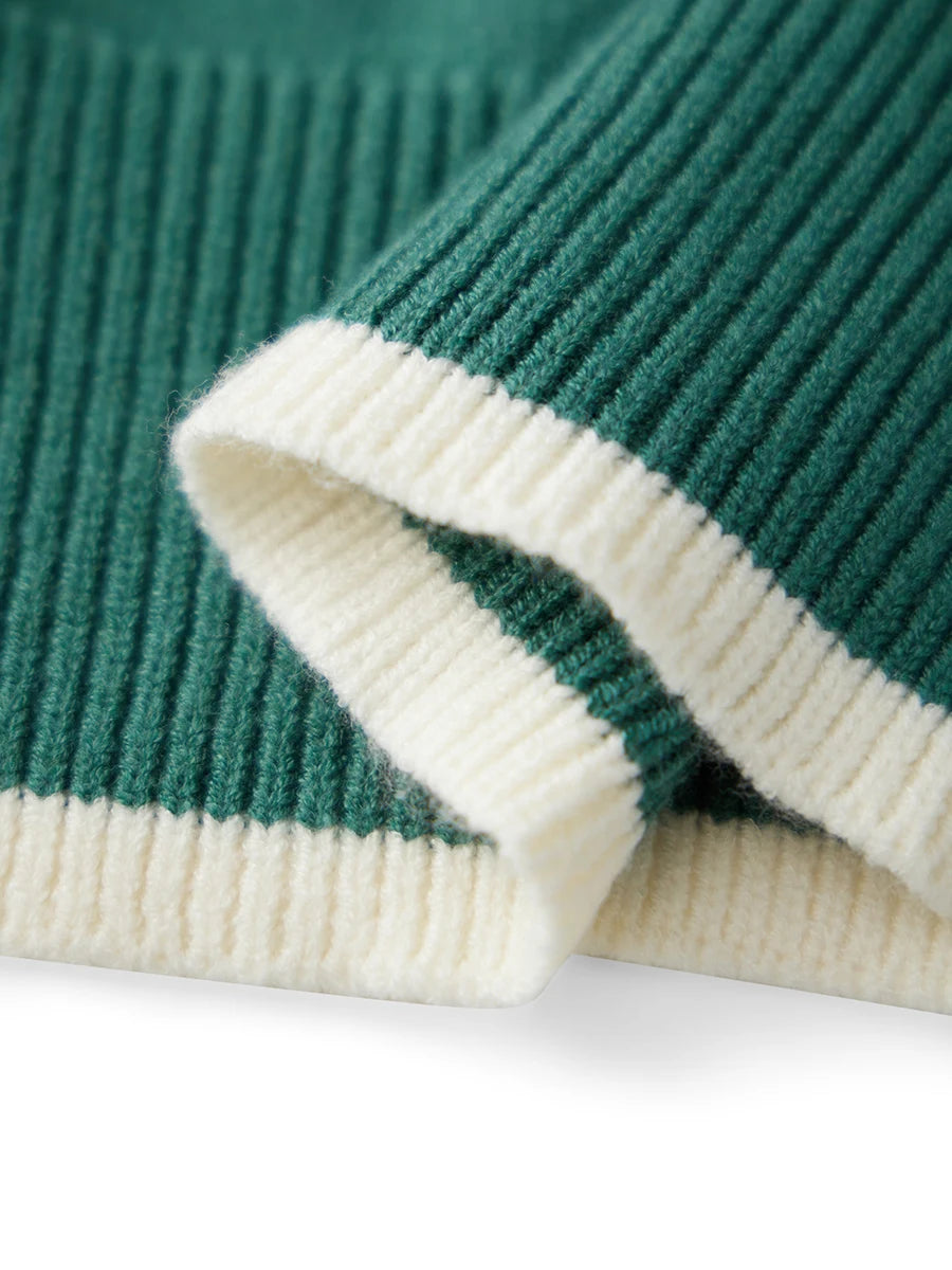 holly jolly sequin striped crew sweater