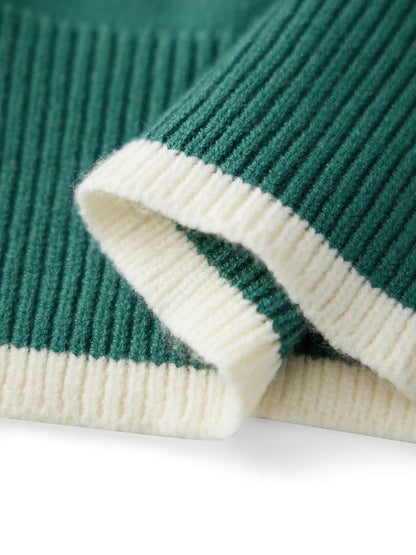 holly jolly sequin striped crew sweater