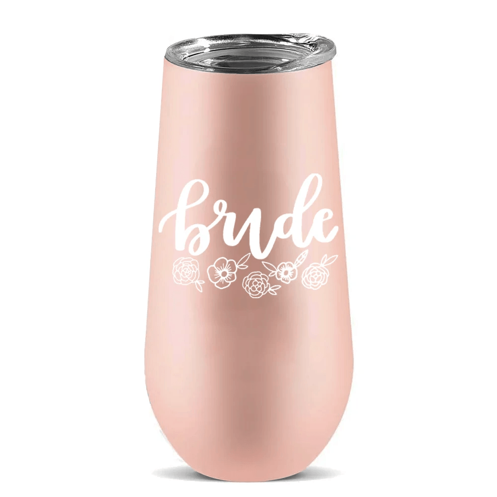 bride champagne tumbler - basil boutique