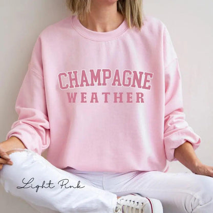 champagne weather crew sweatshirt - basil boutique