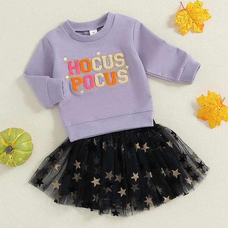 hocus pocus tulle kids outfit - basil boutique