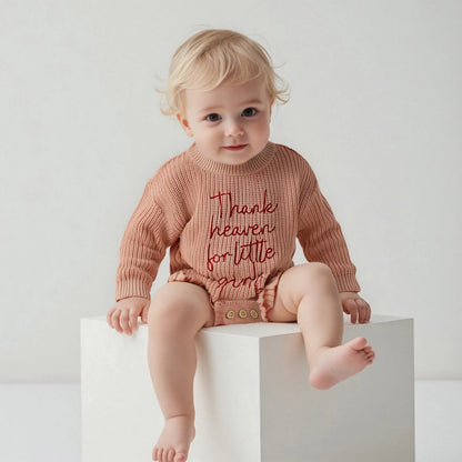 thank heaven for little girls ruffle onesie