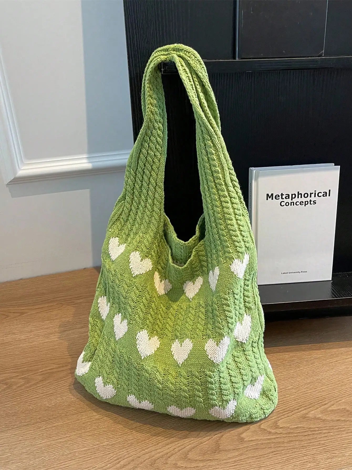 heart crochet handbag