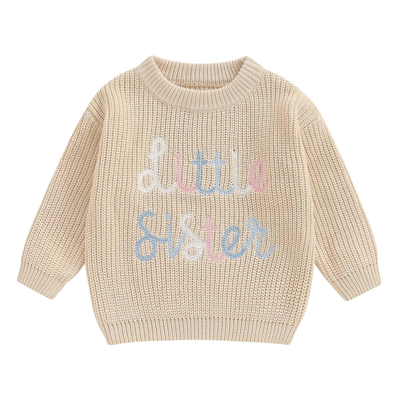 little sister pastel ombre knit kids sweater - basil boutique