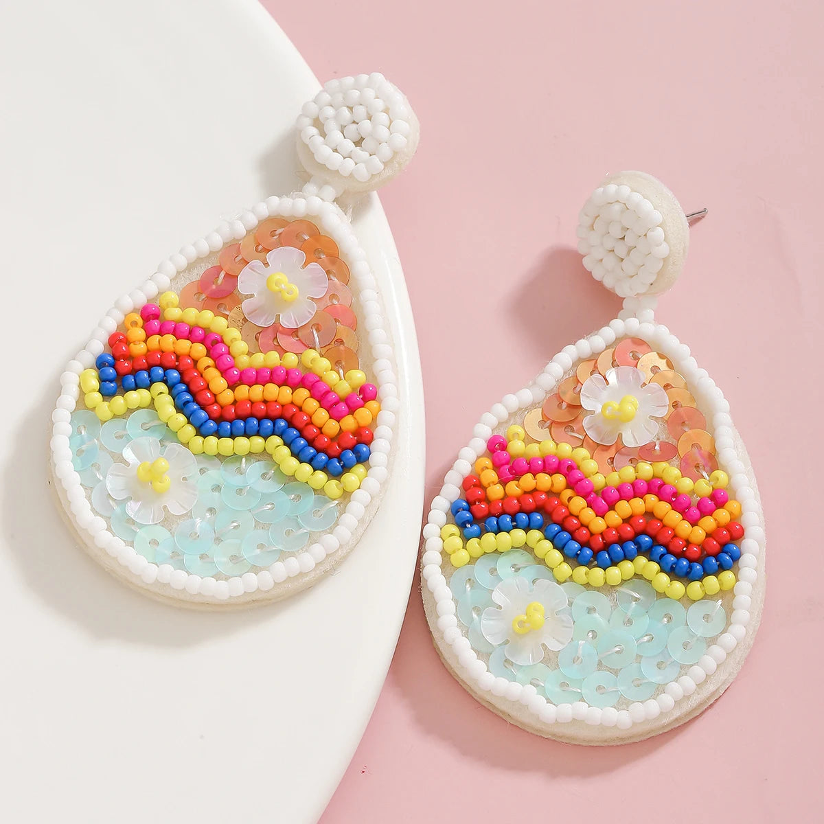 easter beaded earrings