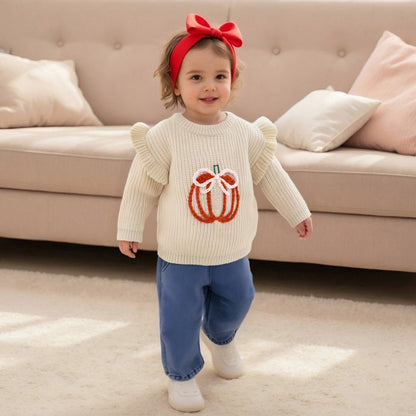 pretty pumpkin kids crew sweater