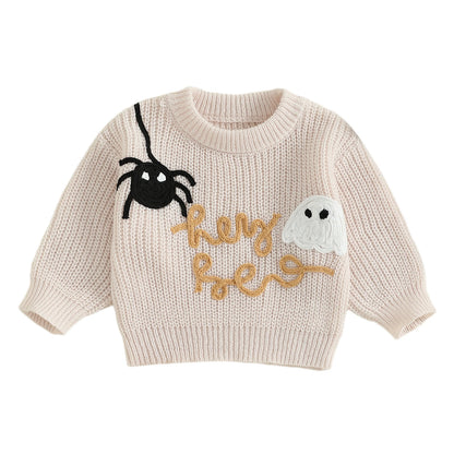 halloween knit kids crew sweaters