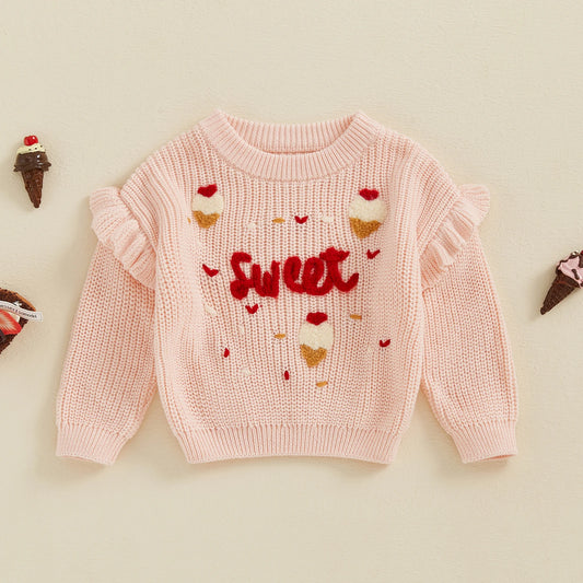 sweet knit kids crew sweater