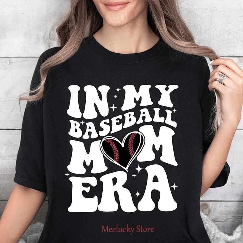 in my baseball mom era retro t-shirt - basil boutique