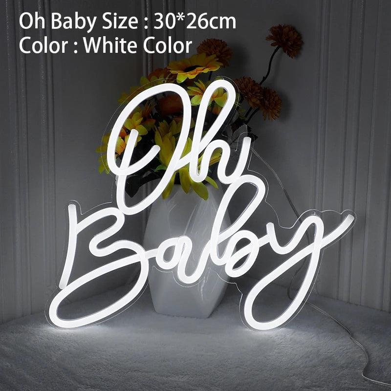 oh baby neon sign - basil boutique