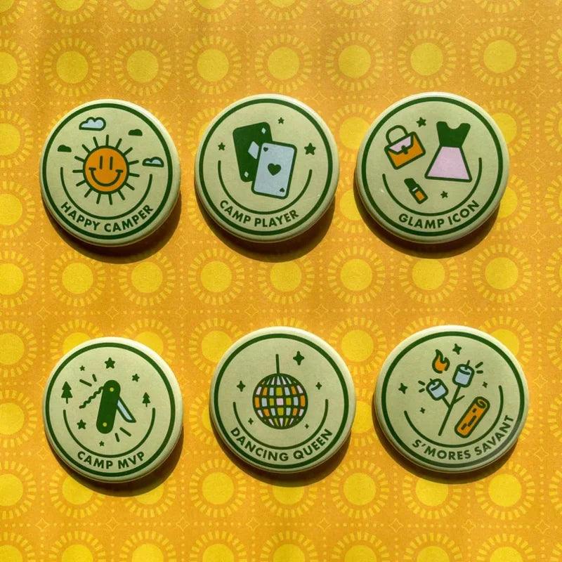 camp bachelorette pins