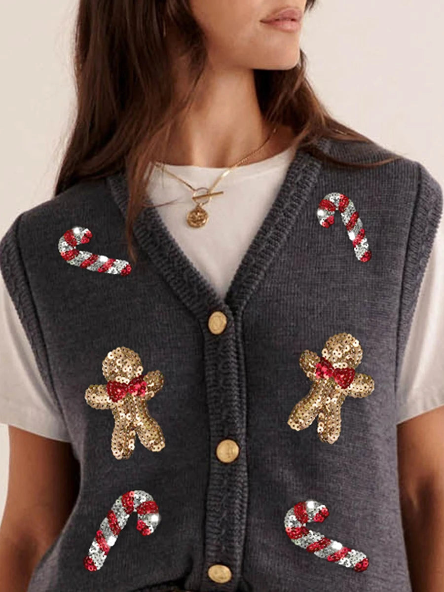 christmas sequin vest