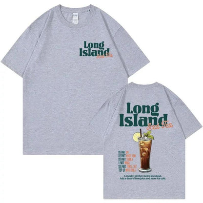 long island iced team cocktail cartoon t-shirt - basil boutique