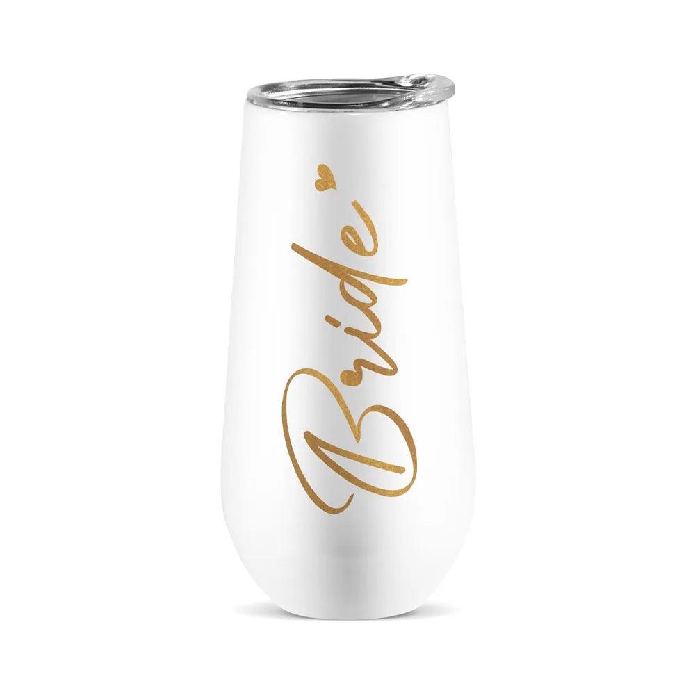 bridesmaid proposal champagne tumblers - basil boutique