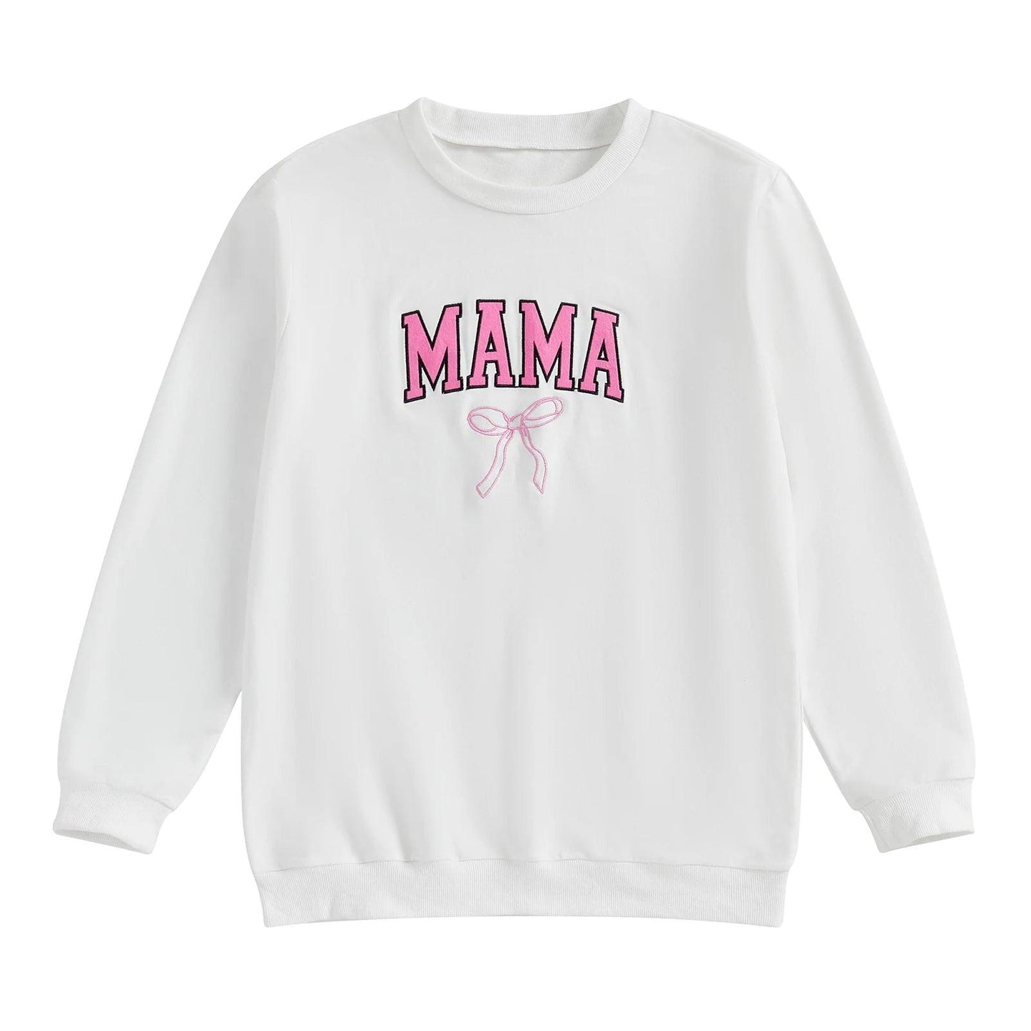 mama + mini bow matching crew sweatshirts