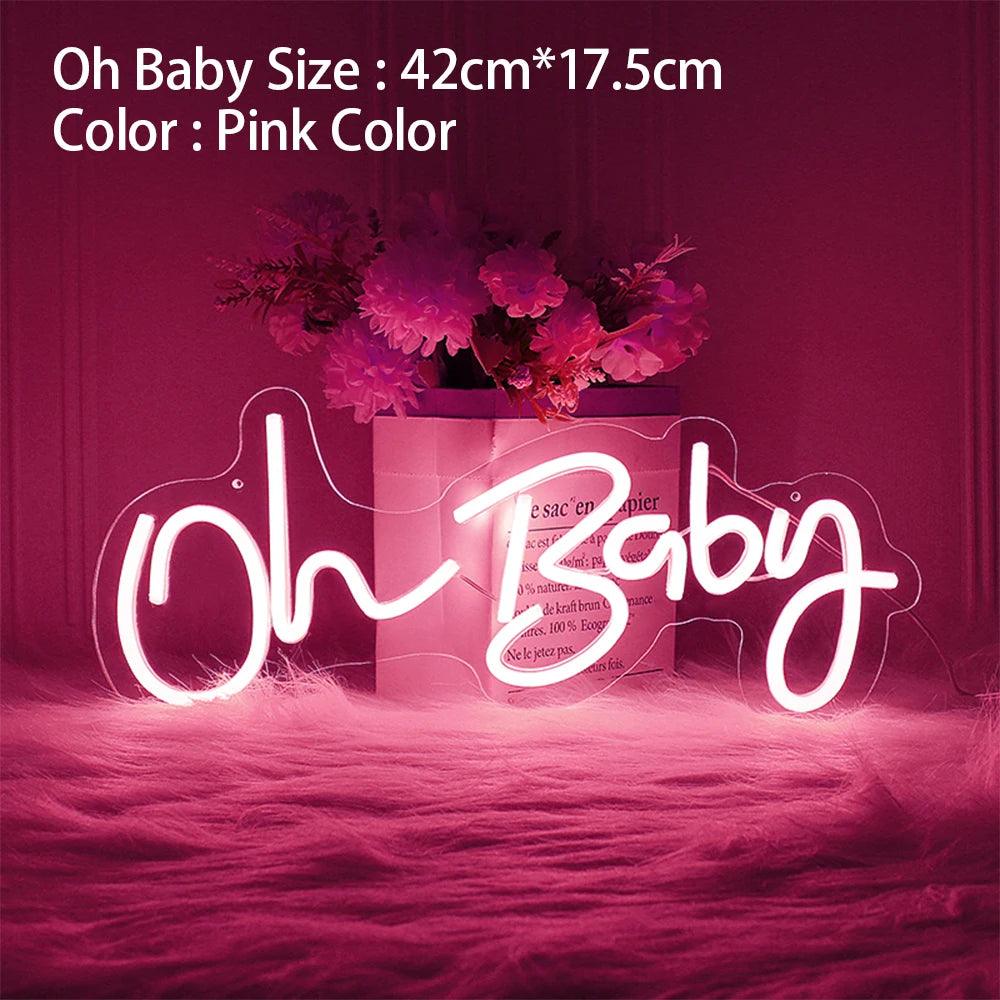 oh baby neon sign - basil boutique