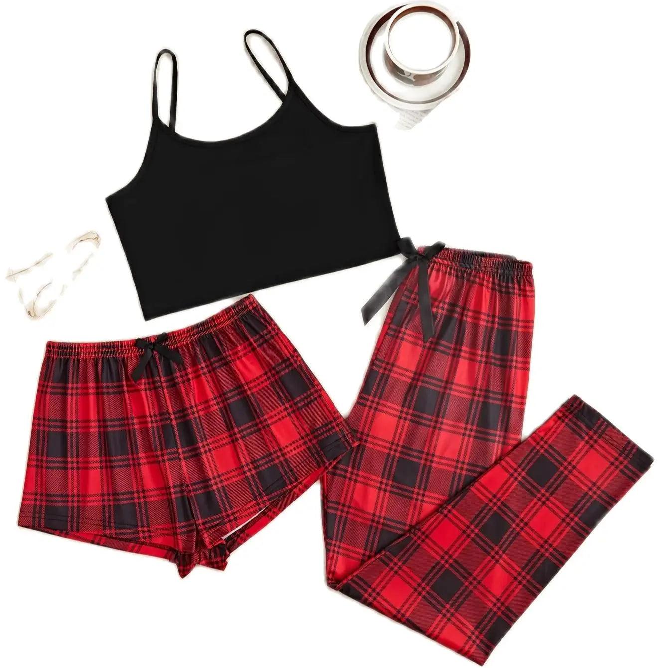 traditional plaid holiday pajamas - basil boutique