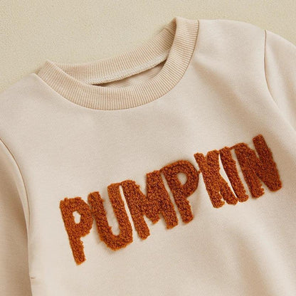 pumpkin plaid kids outfit - basil boutique