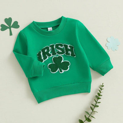 irish shamrock kids crew sweatshirt