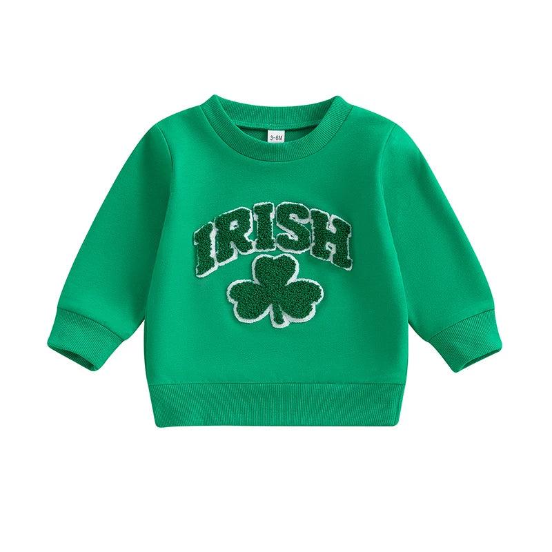 irish shamrock kids crew sweatshirt