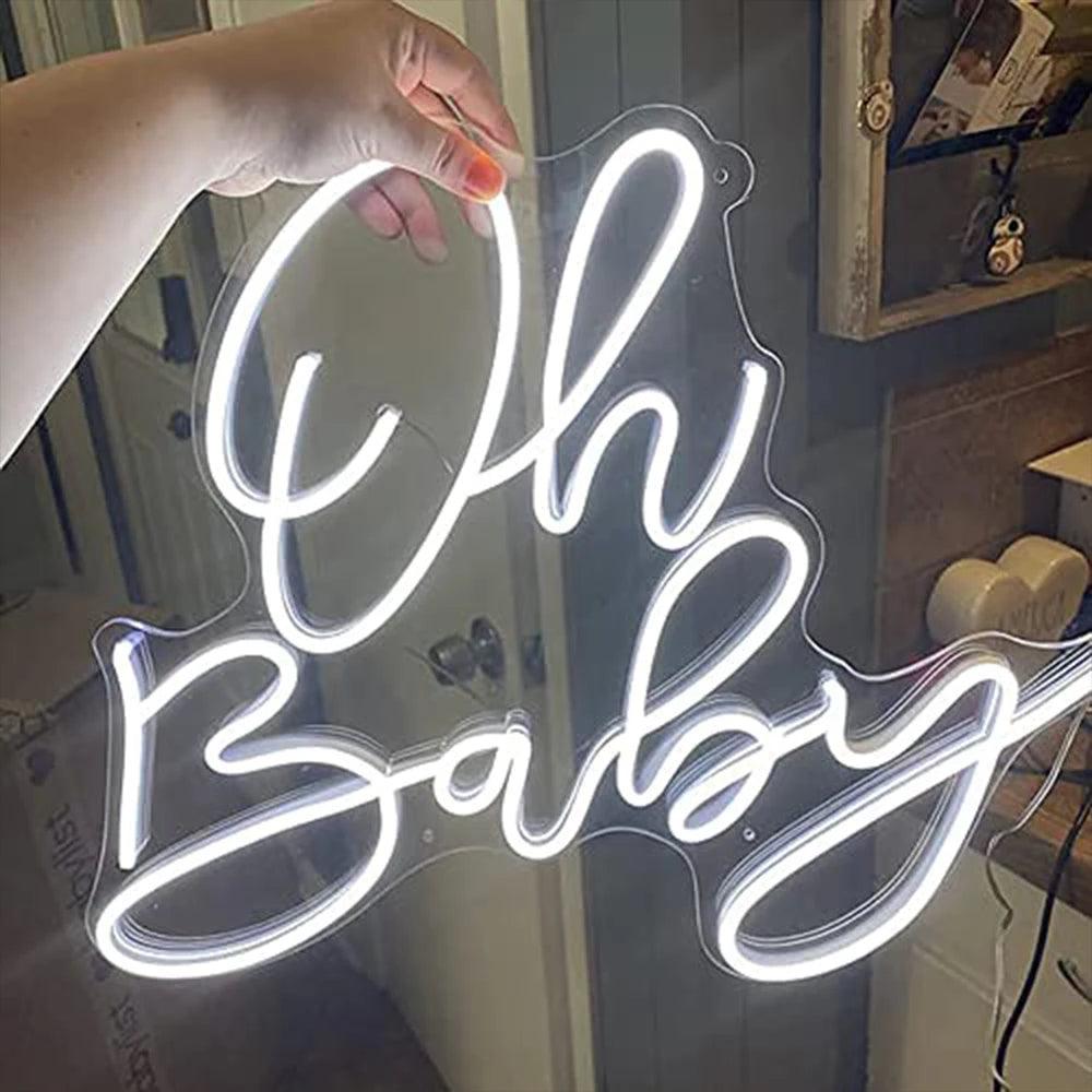 oh baby neon sign - basil boutique