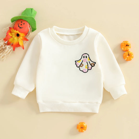 groovy ghost kids crew sweatshirt