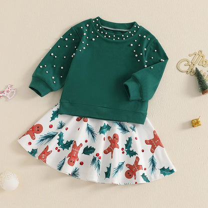 christmas pearls kids outfit