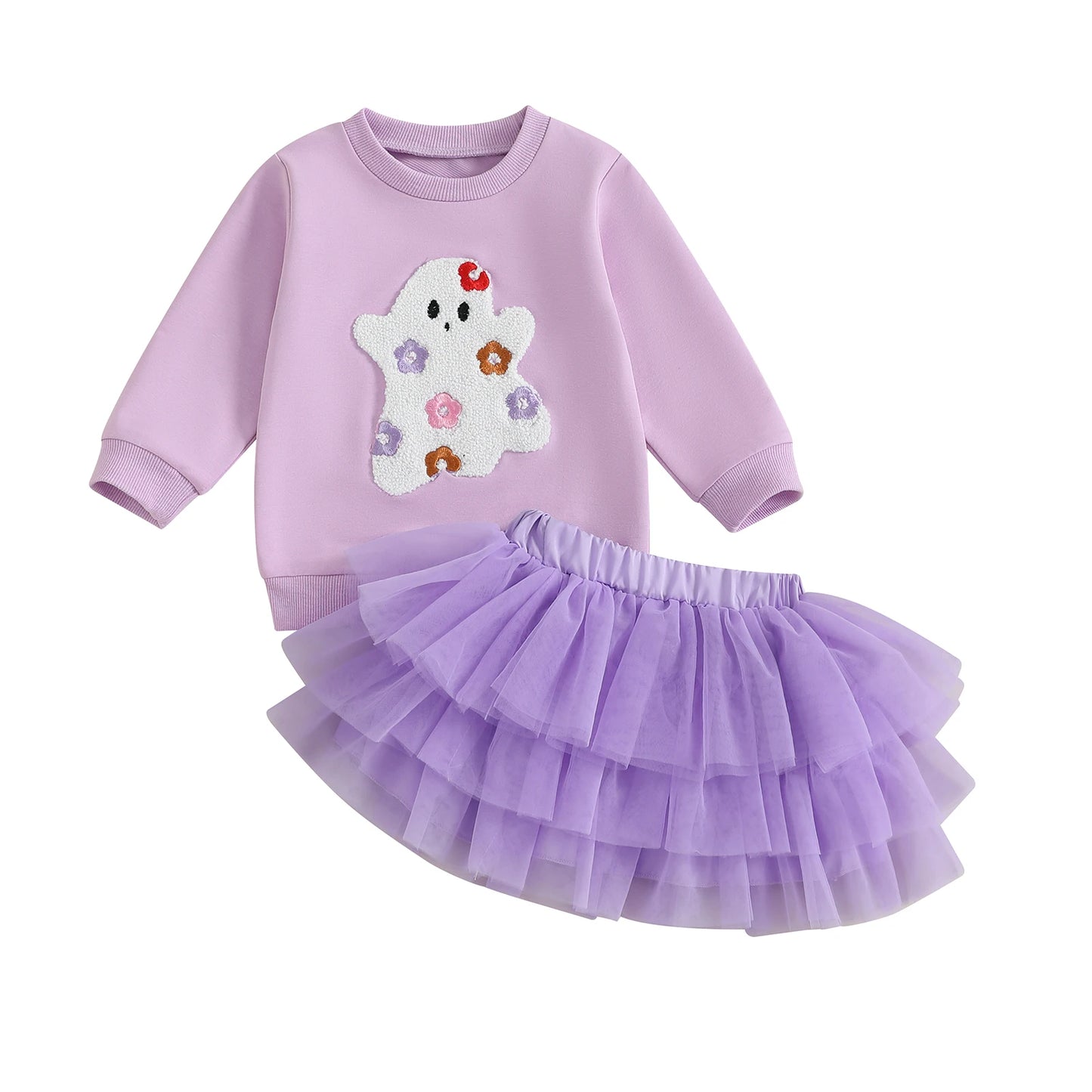grovvy ghost tulle kids outfit